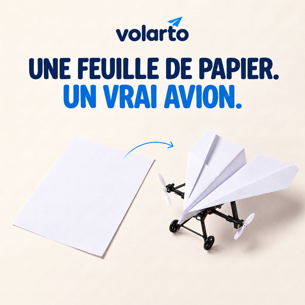 Une feuille A4 devient un vrai avion Volarto